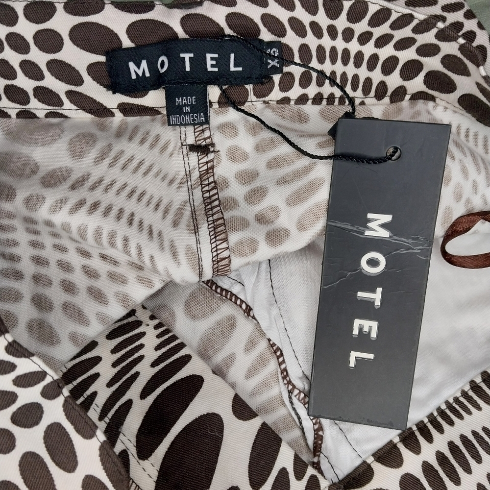 Motel Rocks Jopan Indie Boho Trouser Optic Polka Pants Size XS NWT - Picture 14 of 15